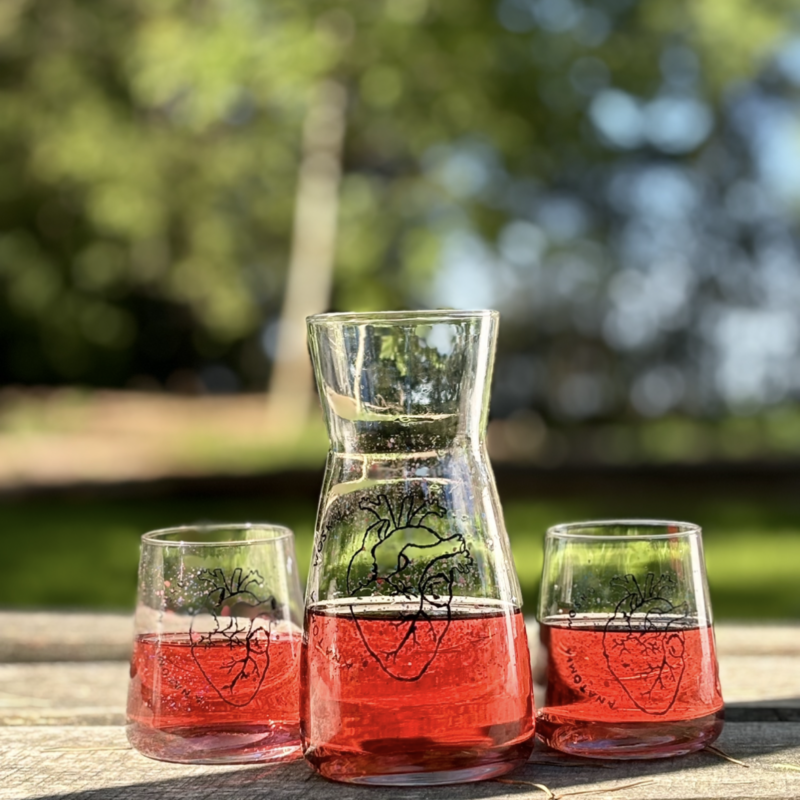 Zestaw anatomicznego świra ( 2 szklanki + karafka)